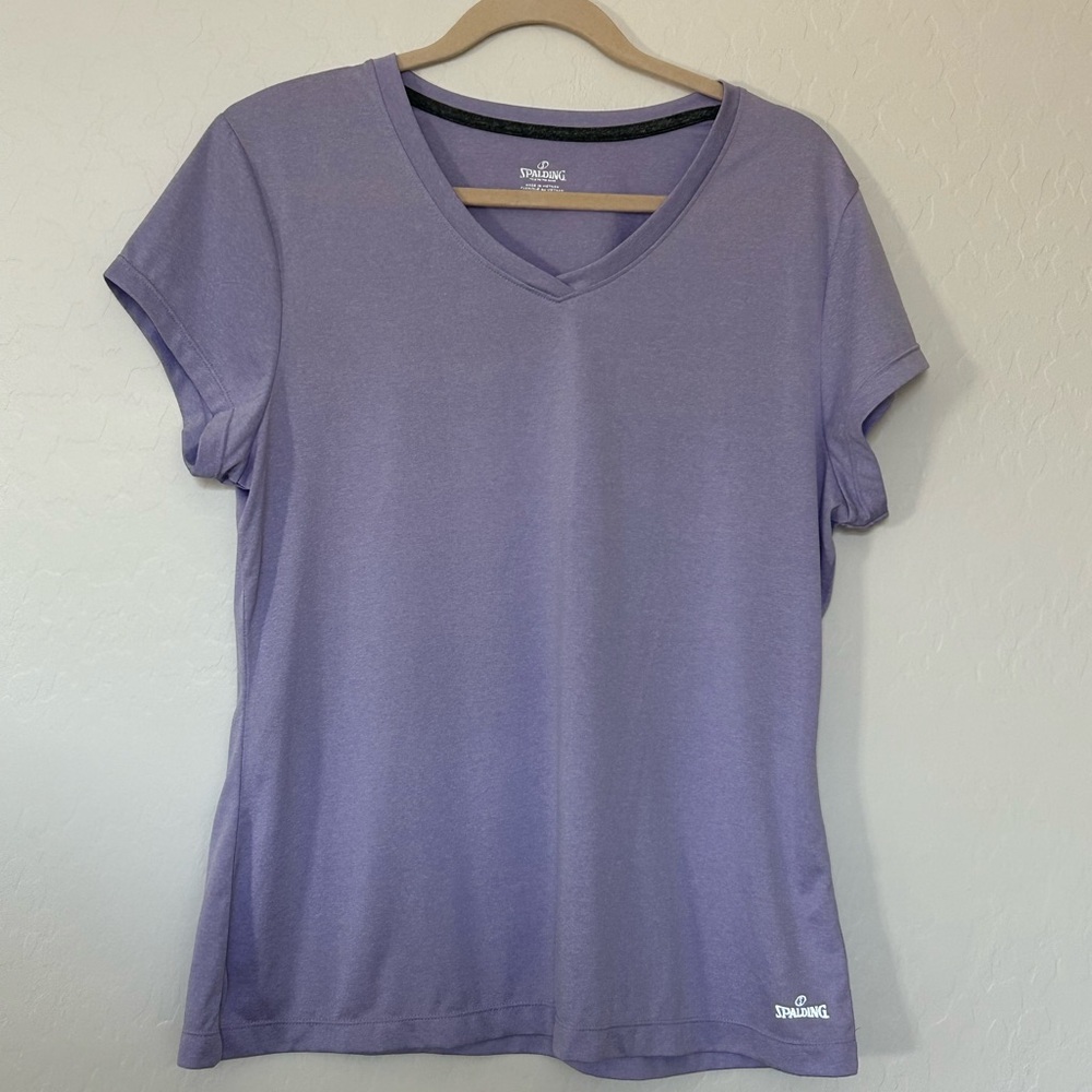 Spalding Women's Lavender V-Neck Tee